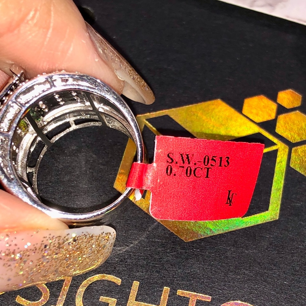 Mesmerizing real diamond Turkish designer ring only 1 ever made like it NOT CZ - Picture 5 of 8